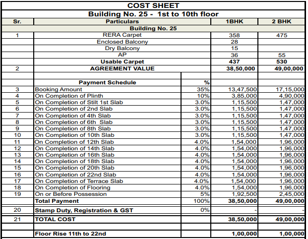 virar-gardens-phase-2 Time Linked Payment (TLP) Payment Plan