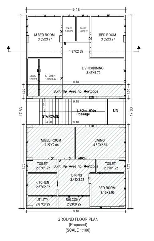  sri sai srinivasa royal homes Sri Sai Srinivasa Royal Homes Cluster Plan from ground to 4th Floor