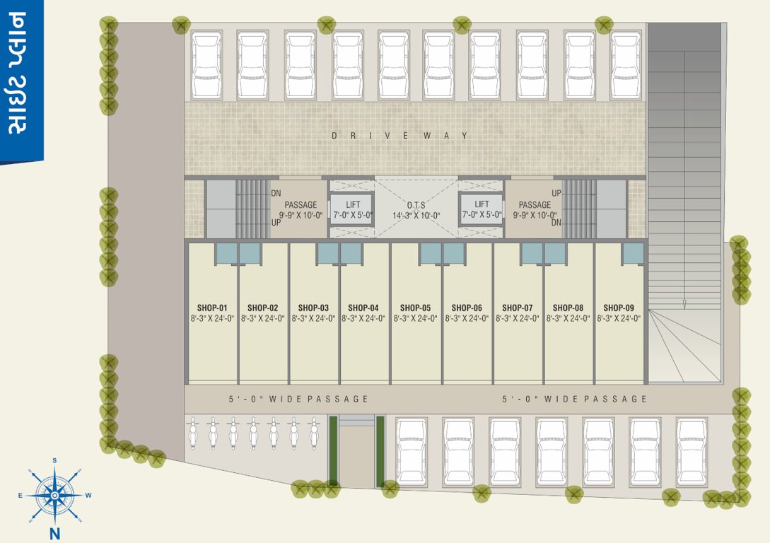 mannat heights Tower B & C Cluster Plan for ground Floor
