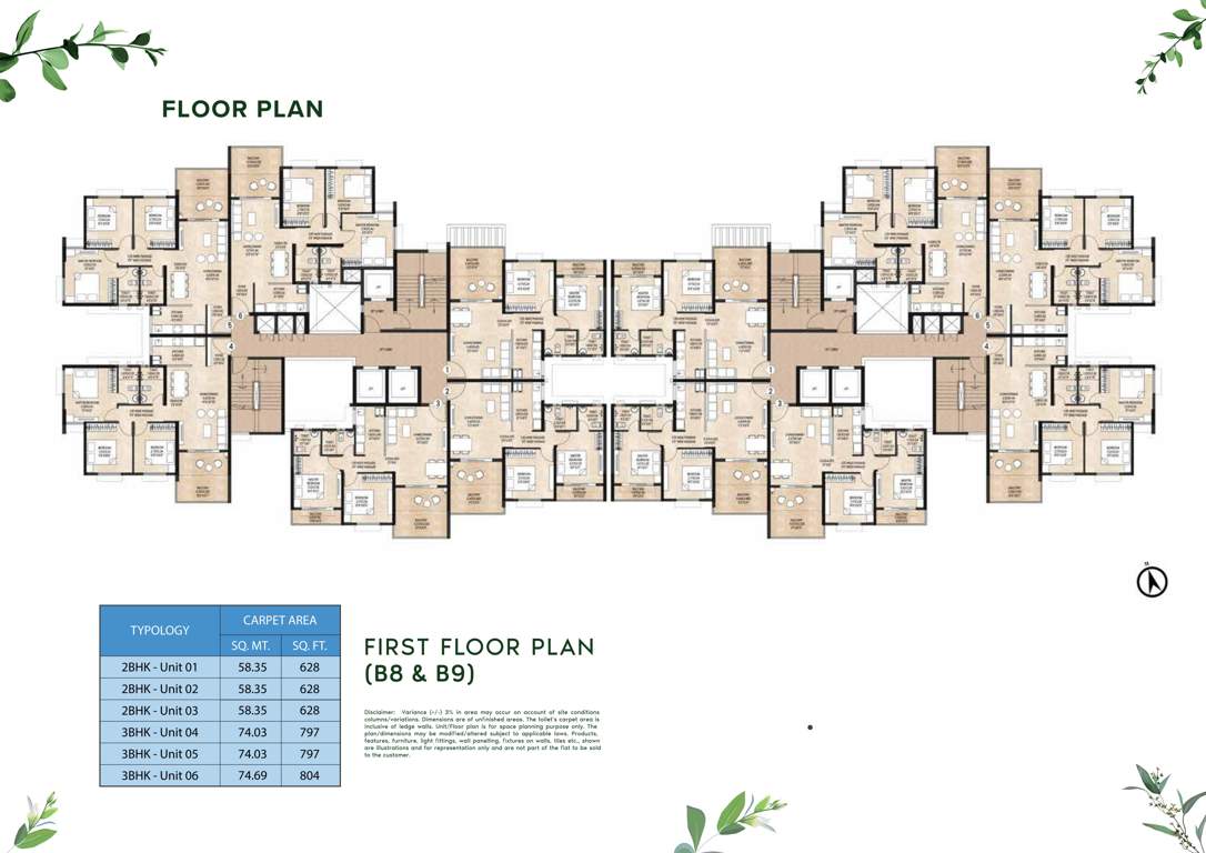  joyville western heights B8 And B9 Cluster Plan for ground Floor