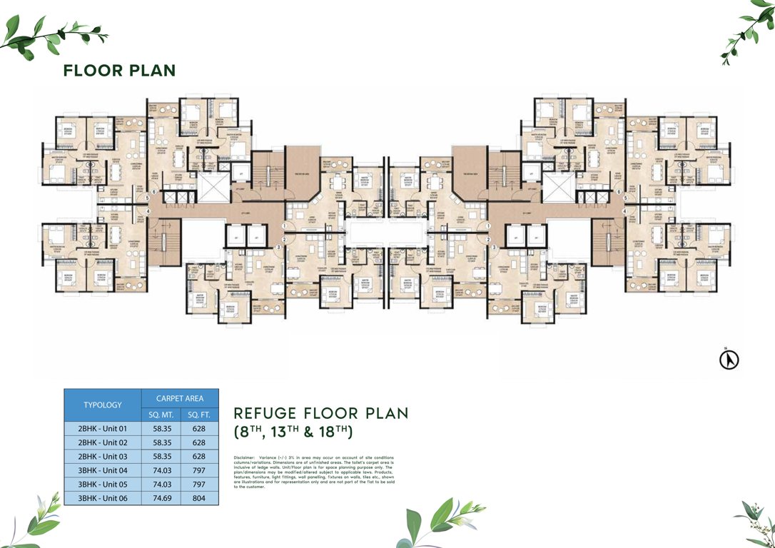  joyville western heights B8 And B9 Cluster Plan for Refugee Floor