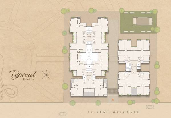 Tower A Cluster Plan aangan Tower A Cluster Plan