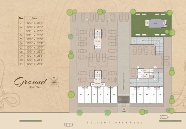 Tower A Cluster Plan for Ground Floor aangan Tower A Cluster Plan for Ground Floor