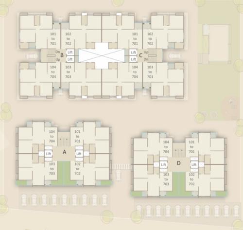 Tower A, B, C & D Cluster Plan from 1st to 7th Floor pearl-heights Tower A, B, C & D Cluster Plan from 1st to 7th Floor