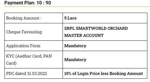 smartworld-orchard Time Linked Payment (TLP) Payment Plan