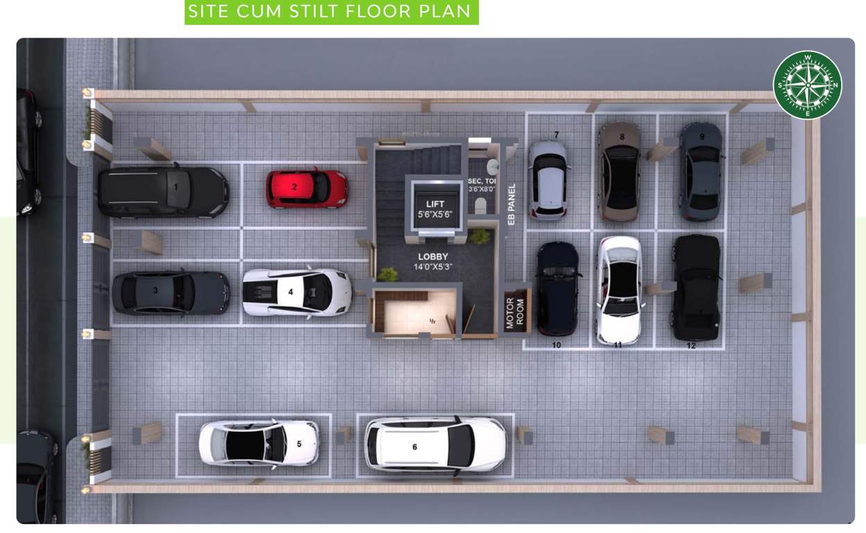  majestic Maliban Majestic Cluster Plan for ground Floor