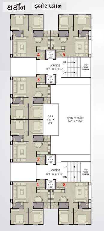  icon Ramkunj Icon Cluster Plan for 13th Floor