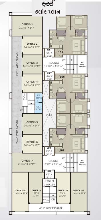  icon Ramkunj Icon Cluster Plan for 1st Floor