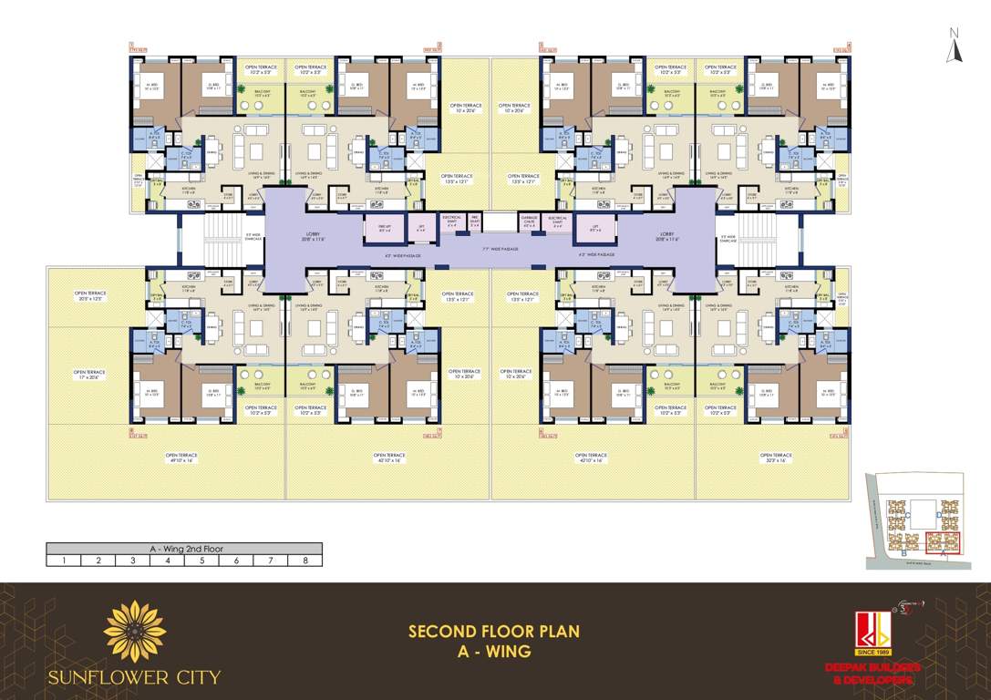  sunflower city Building No, 1 Cluster Plan for 2nd Floor