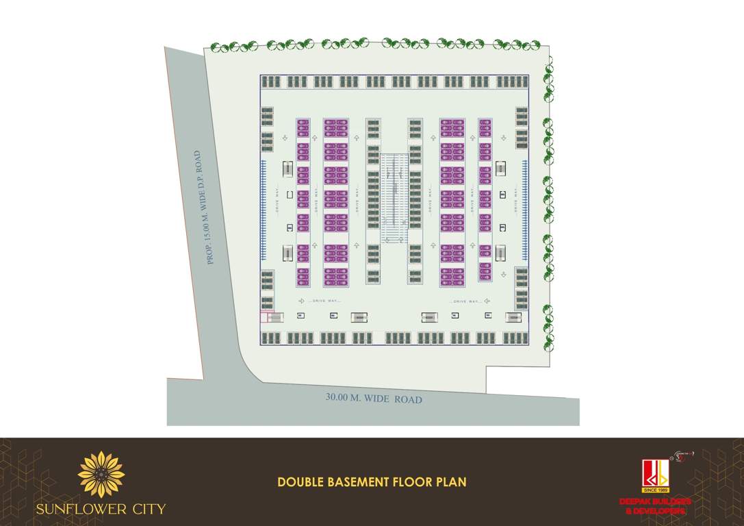  sunflower city Building No, 1 Cluster Plan for Basement Floor