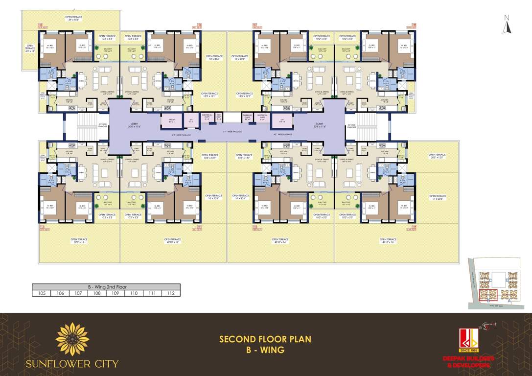  sunflower city Building No, 2 Cluster Plan for 2nd Floor