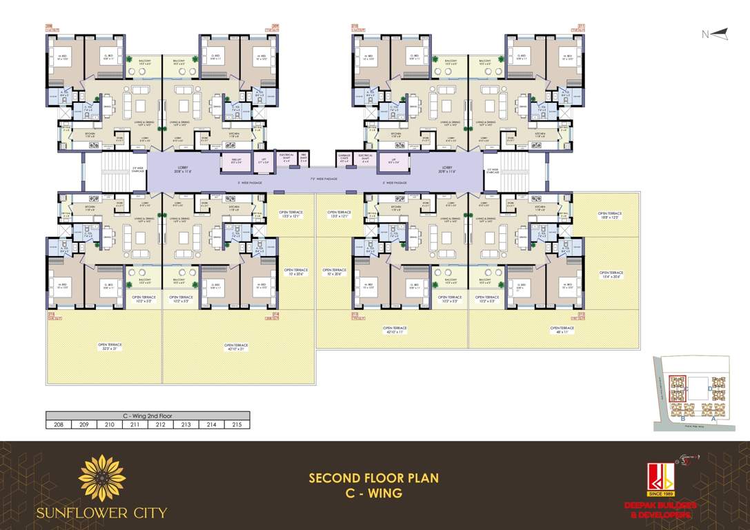  sunflower city Building No, 3 Cluster Plan for 2nd Floor