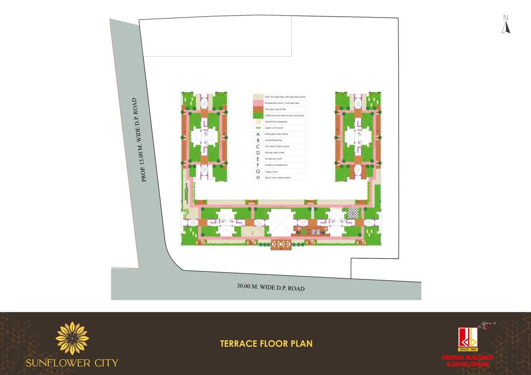  sunflower city Building No, 4 Cluster Plan for Terrace Floor