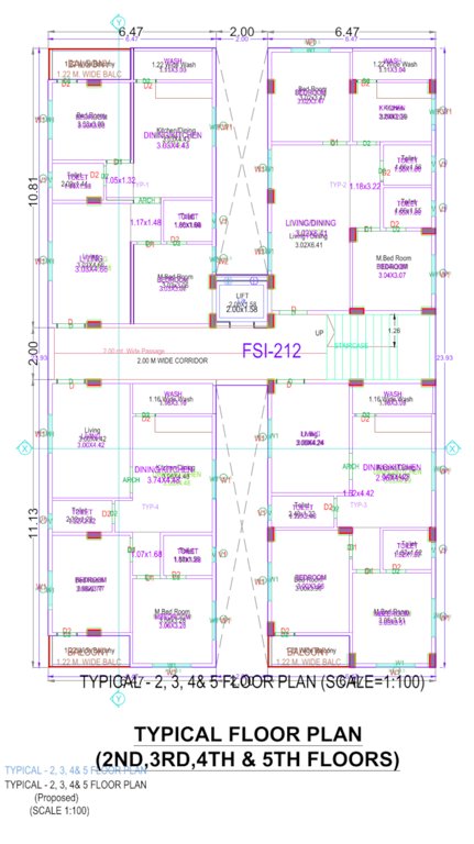  lake front block 17 Lake Front Block 17 Cluster Plan from 2nd,3rd,4th,5th to 6th Floor