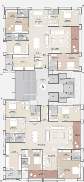 siddhanta Tower A Cluster Plan