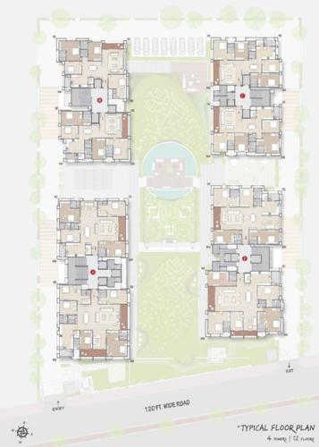  siddhanta Tower A, Tower B, Tower C And Tower D  Cluster Plan from 1st to 12th Floor