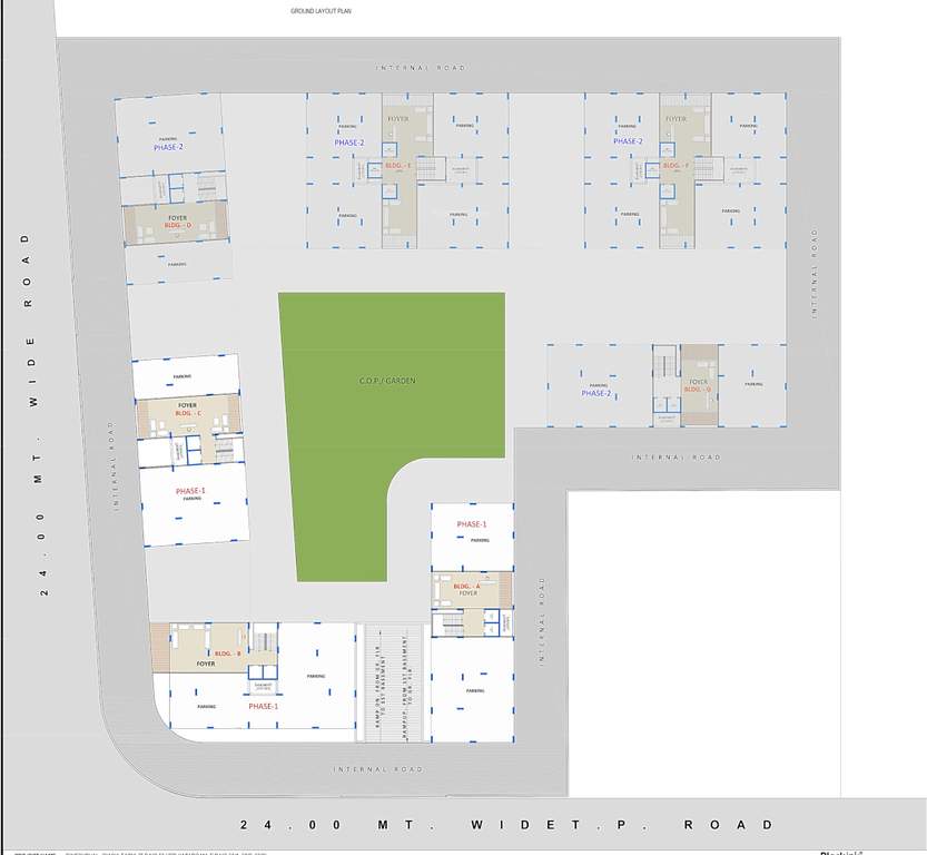  the capital phase 1 Tower A, B And C Cluster Plan for ground Floor