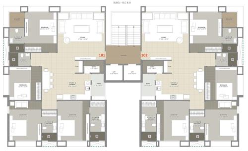  the-capital-phase-1 Tower B, C And D Cluster Plan from 1st to 14th Floor