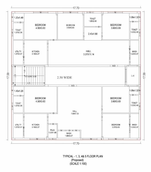  nest Nest Cluster Plan from 1st to 5th Floor