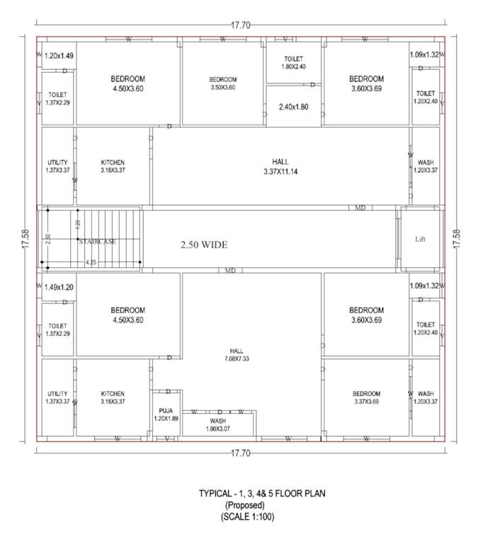  nest Nest Cluster Plan from 1st to 5th Floor