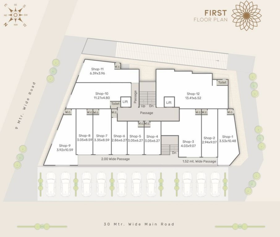 sharnam arcade Sharnam Arcade Cluster Plan for 1st Floor