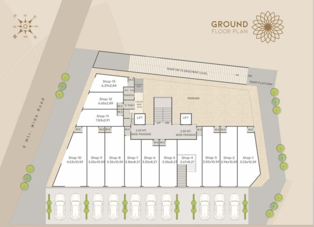 sharnam arcade Sharnam Arcade Cluster Plan for ground Floor