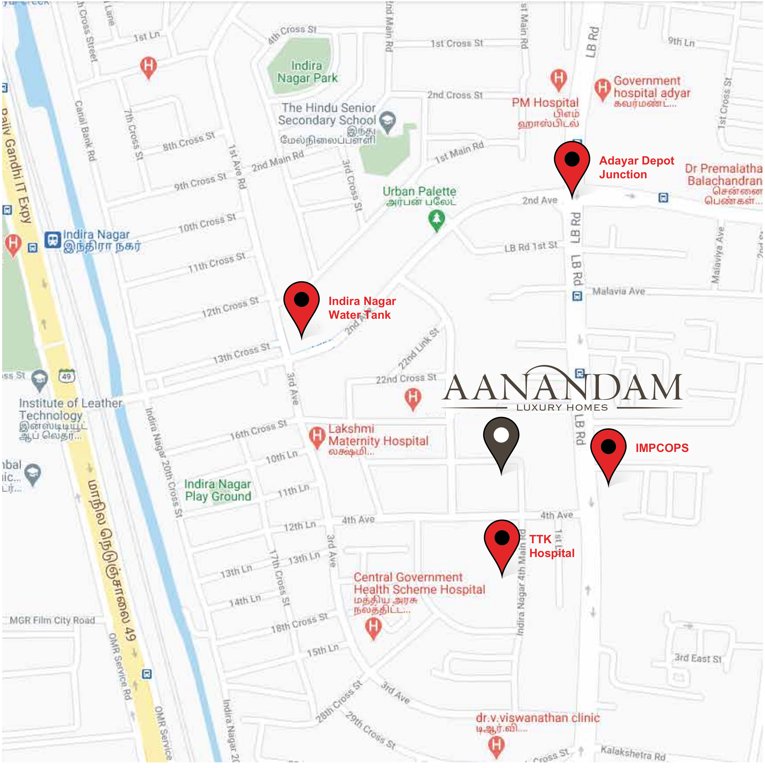  aanandam luxury homes Location Plan