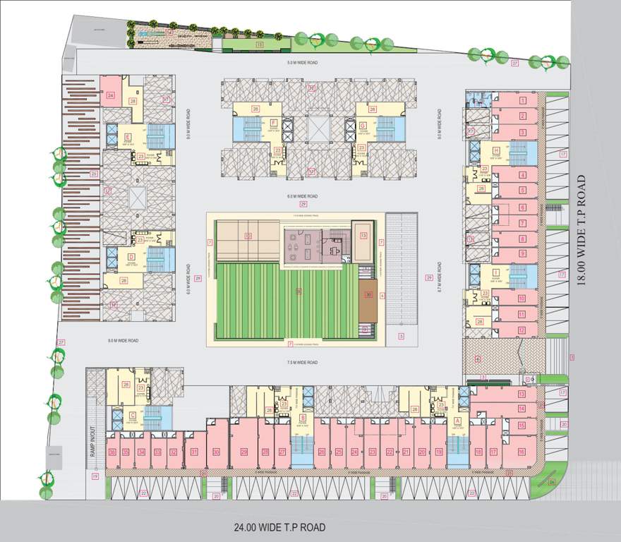  empire evok Block A,B,C,D,E,F,G,H,I Cluster Plan For Ground Floor