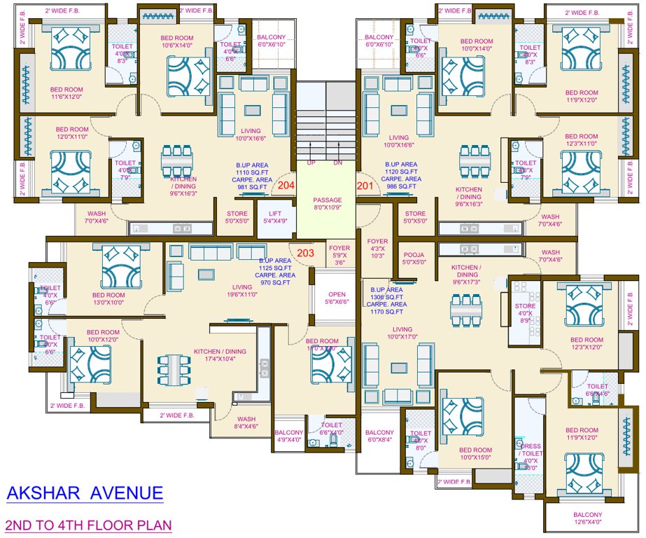 akshar avenue Tower A Cluster Plan
