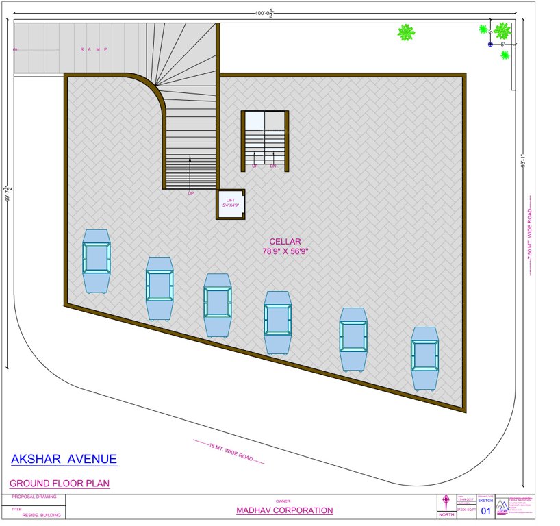 akshar avenue Tower A Cluster Plan