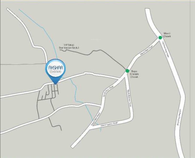 akshar avenue Location Plan