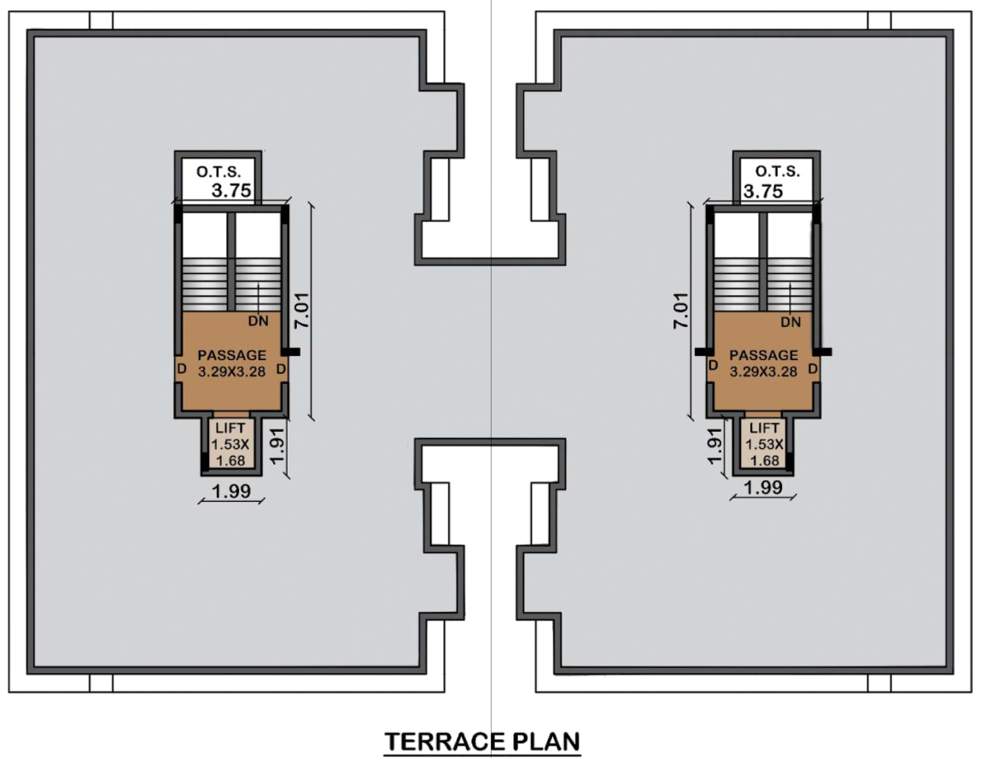  race course residency Tower A And B Cluster Plan for Terrace Floor