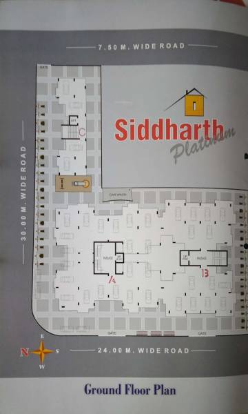  siddharth-platinium Wing A,B,C Cluster Plan from ground to 5th Floor