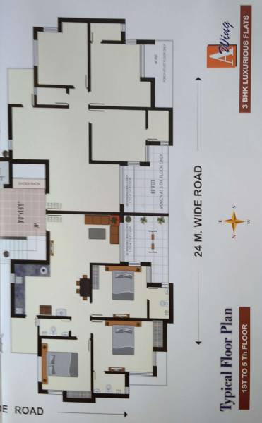  siddharth-platinium Wing A Cluster Plan from 1st to 5th Floor