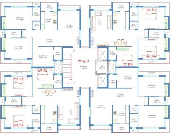  siddhi-flats Tower A Cluster Plan