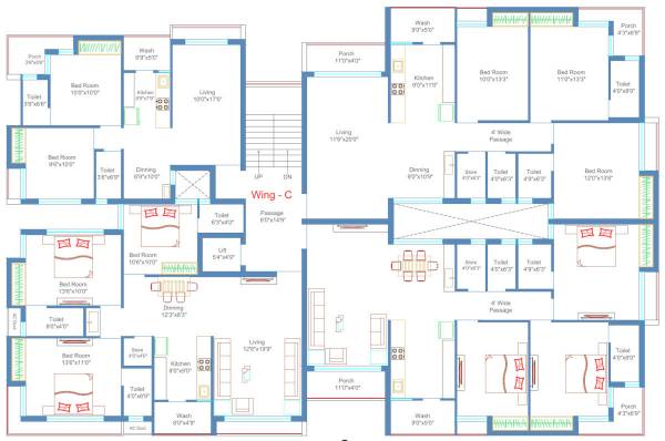  siddhi-flats Tower C Cluster Plan