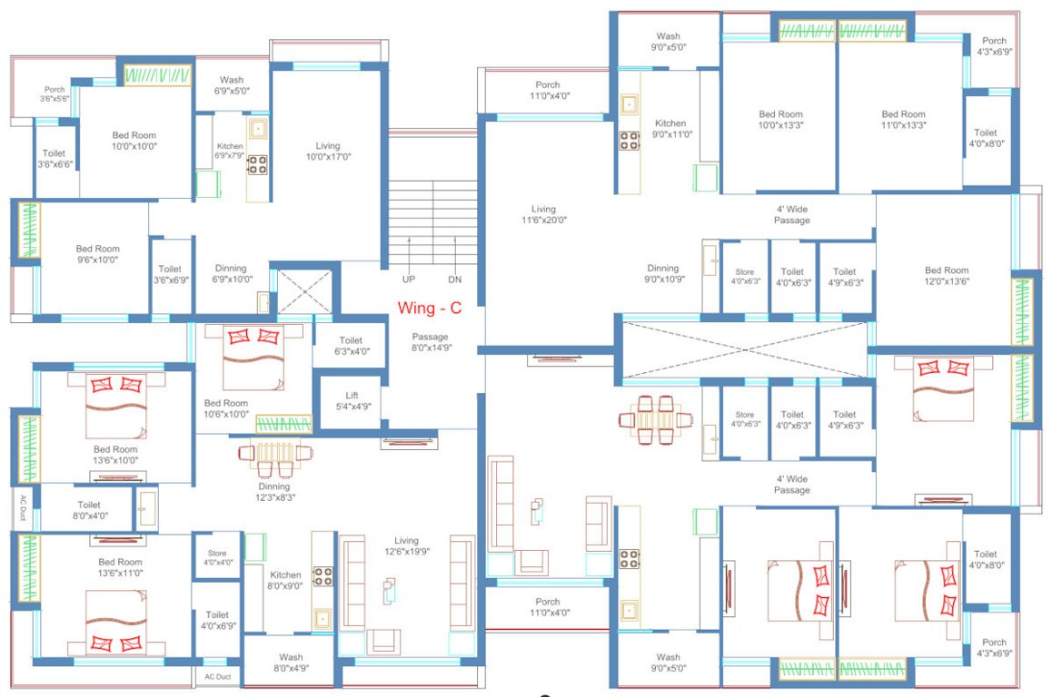  siddhi flats Tower C Cluster Plan