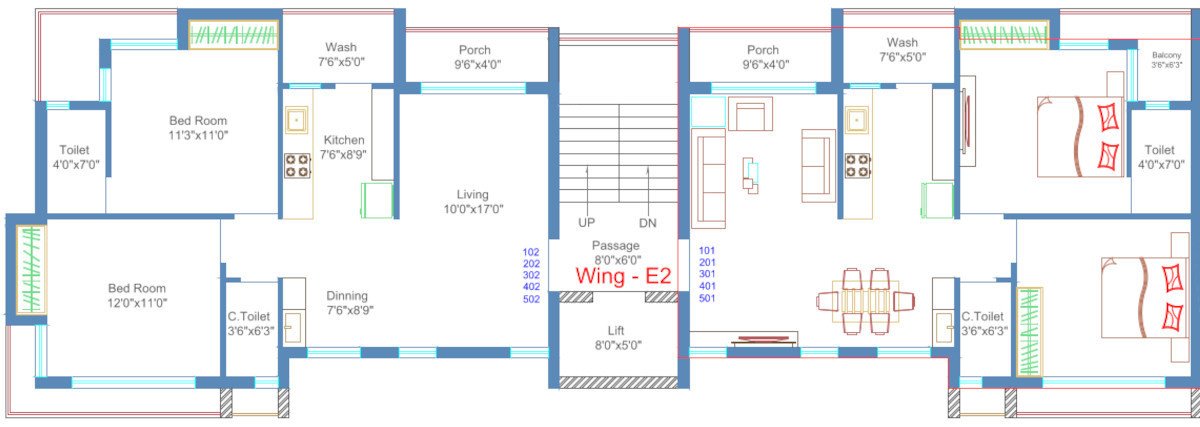  siddhi flats Tower E2 Cluster Plan