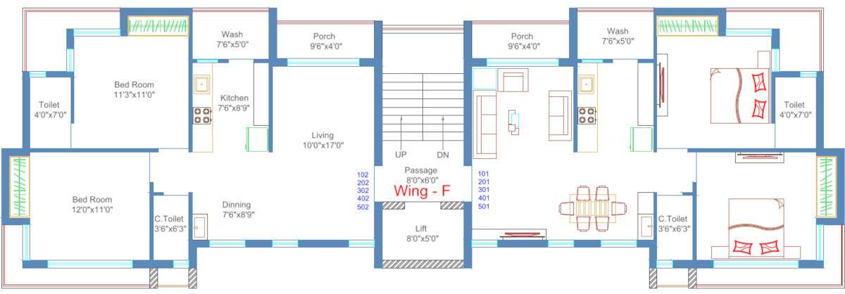  siddhi flats Tower F Cluster Plan