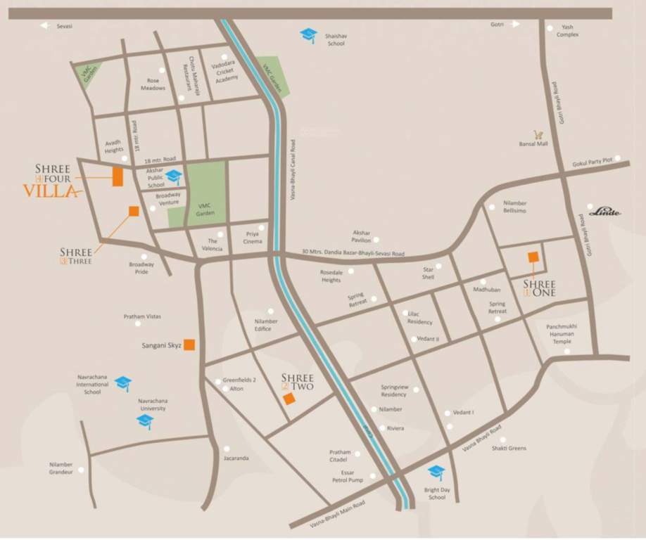  shree four Location Plan