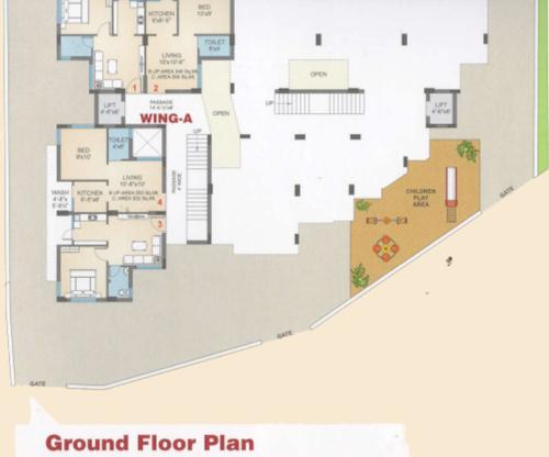  amrut-villa-apartment Wing A,B Cluster Plan For Ground Floor