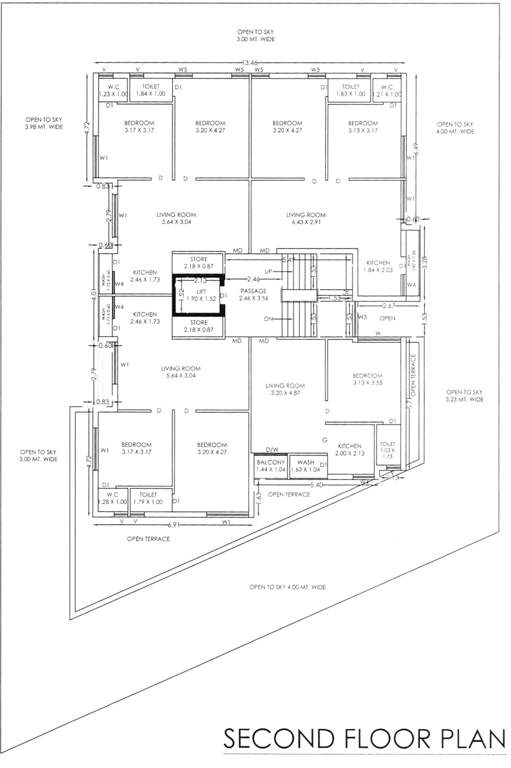  kalash 2 Kalash 2 Cluster Plan from 2nd to 8th Floor