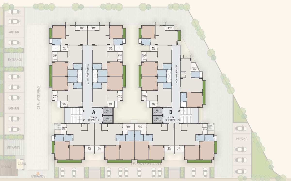  swaraj9 Tower A  & B Cluster Plan for 7th Floor