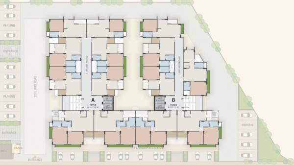  swaraj9 Tower A & B Cluster Plan from 1st to 6th Floor