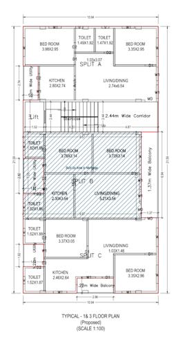  srinivasam-enclave Srinivasam Enclave Cluster Plan from 1st to 5th Floor