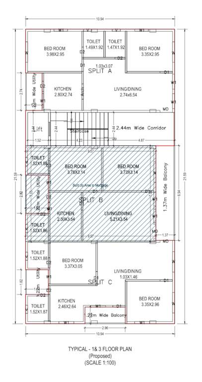  srinivasam enclave Srinivasam Enclave Cluster Plan from 1st to 5th Floor
