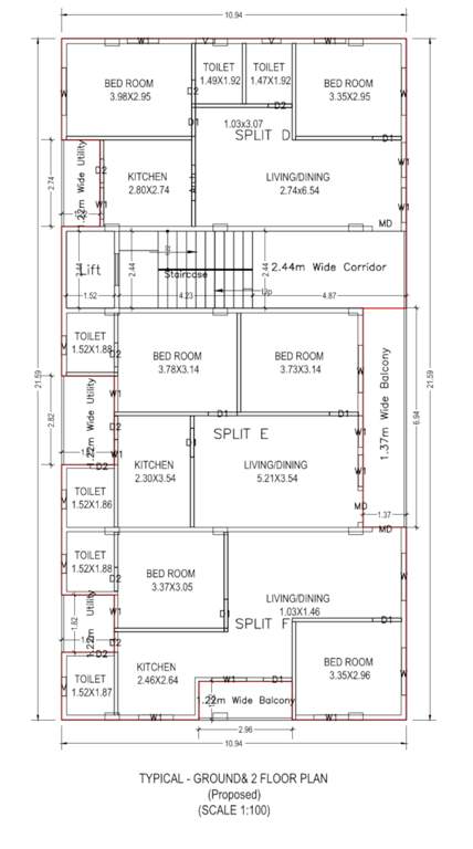  srinivasam enclave Srinivasam Enclave Cluster Plan from ground to 5th Floor