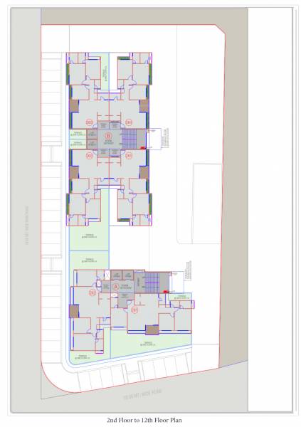  shlok-elysium Tower A And B Cluster Plan from 2nd to 12th Floor