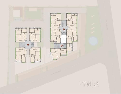  magnate-luxuria Tower A, B And C Cluster Plan from 3rd to 9th Floor