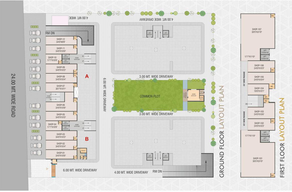  exotica A, B, C And D Cluster Plan from ground to 1st Floor